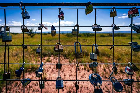 locks on fence at prada marfa|Prada marfa nyc.